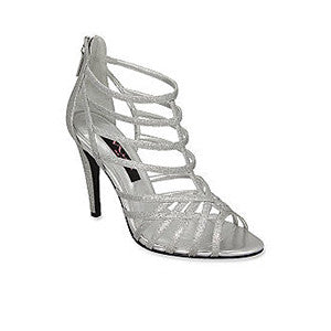 Womens evening shoes silver